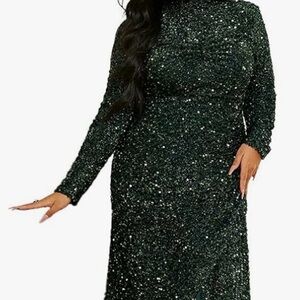 Glamorous Long Sleeve Sequin Dress